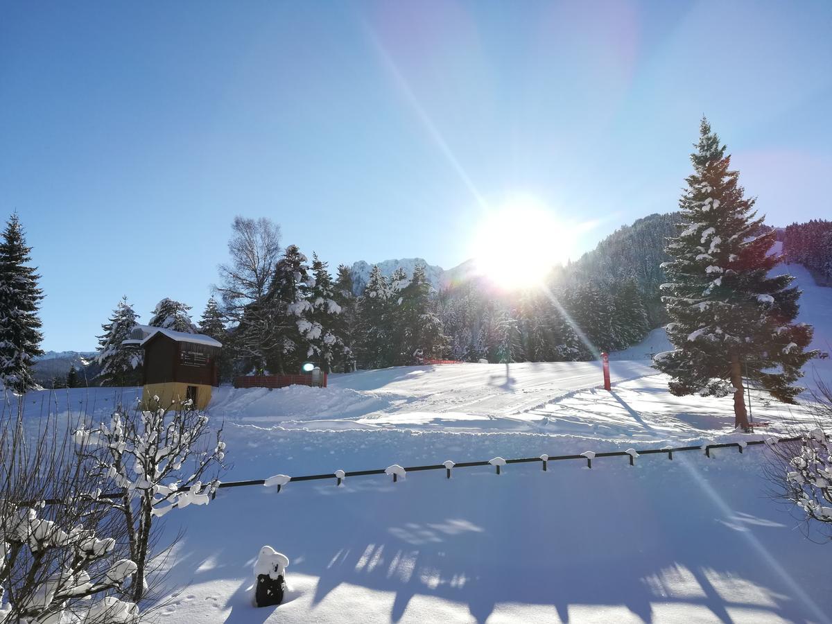 Romantic Chalet-Style Flat With Mountain View Torgon Zewnętrze zdjęcie